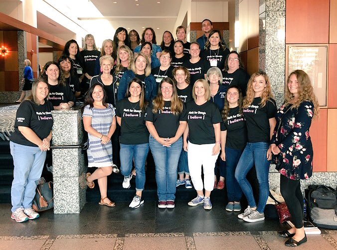 happycappy91's tweet photo. What an amazing group of teachers. I feel so lucky every day to be a part of this group! #cgesdfamily #MathPlus18 https://t.co/5f5Ftupdaz
