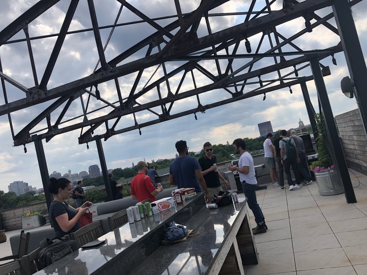 benberkowitz's tweet photo. Thanks to @corsairapts for letting the @SeeClickFix team have our weekly Summer gathering on the roof! #nhv #ct - Love this place! https://t.co/tPWWK1dV8a