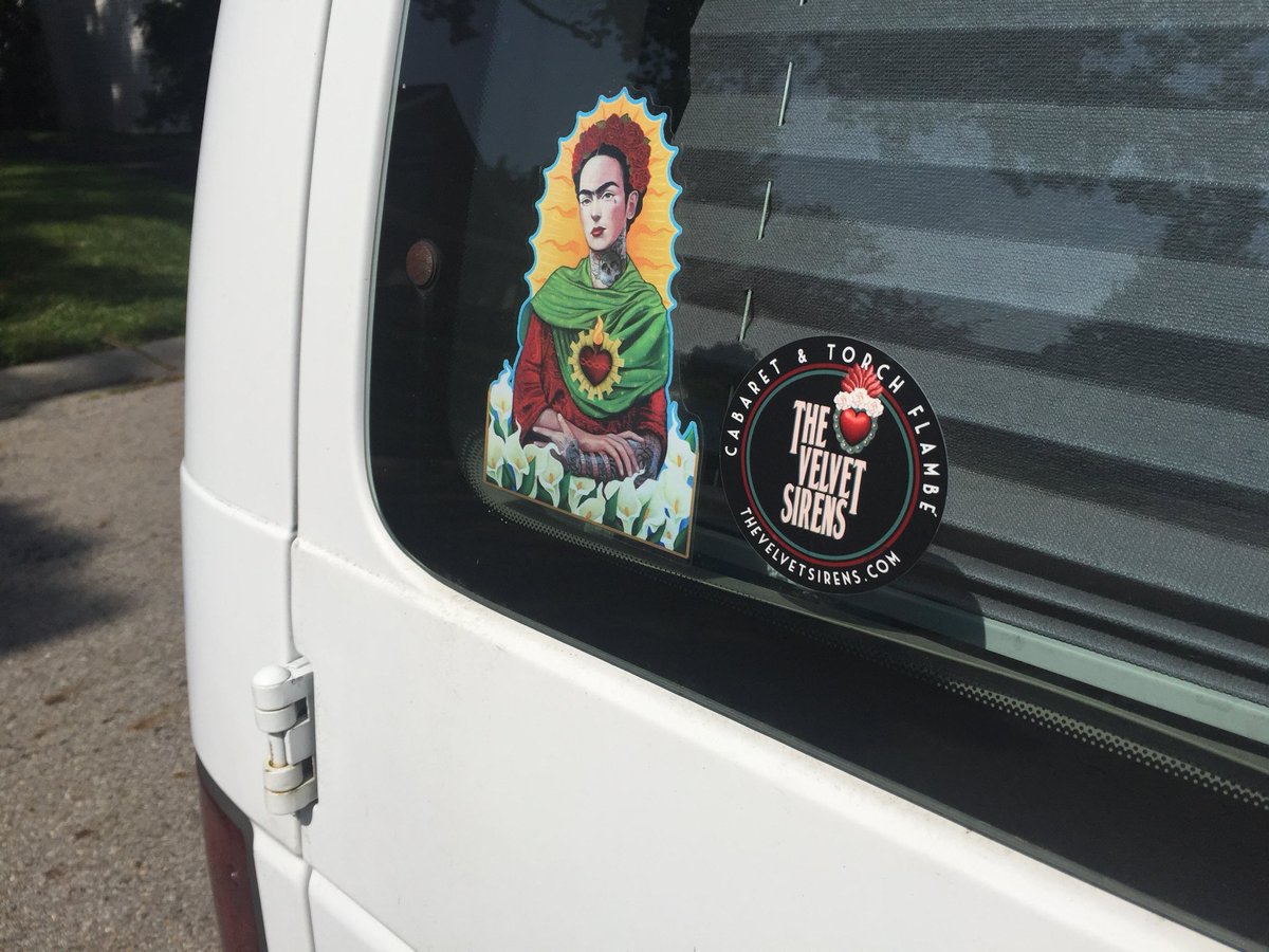 thevelvetsirens's tweet photo. New #thevelvetsirens merch! Vinyl stickers to adorn your car, boat, airplane, hydrofoil, motorcycle, instrument case.  You name it! Available at all performances and online soon. #jazz #ukulele #houseconcert #houseconcerts #jazzukulele #baritoneukulele #rvlife https://t.co/wWRVyKOVR6