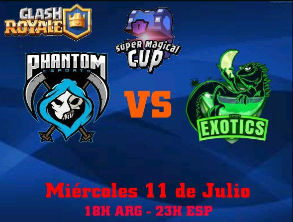 ⛬Primer encuentro de la semifinal⛬ 

⛦@Phantom_eSport2 🆚 <a href="/TeamExoticsCR/">Team Exotics</a>  

📆 Miércoles 11 de Julio 
⏰ 18H 🇦🇷 | 23H 🇪🇸

☯Buena Suerte!