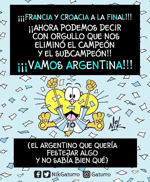 Vamos por más DIBUJOS DE GATURRO!!! Si crees que gana CROACIA la final, dale LIKE. Si crees que gana FRANCIA la final, dale RT. Los que aciertan se llevan EL GATU-DIBUJO DEL MUNDIAL!!! Vamos! A ver... (Podes hacer trampita, y darle LIKE y RT también) 😜 #miercolesIntratable