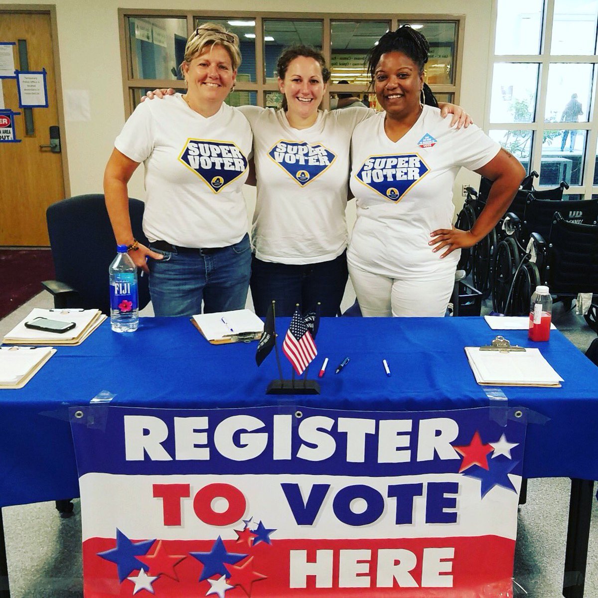 GAEquality's tweet photo. Georgia Equality is in Augusta today doing voter registration at the Uptown VA Hospital. Go to our Election Center on https://t.co/Oa6fLyuukA for more information on registering to vote! #GOTV #pride2polls #georgiaequality #supervoter https://t.co/q7tOYsgEMe