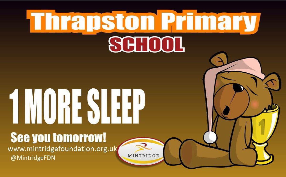 One more sleep 💤! <a href="/ThrapstonPri/">Thrapston Primary</a> <a href="/ThrapstonPE/">ThrapstonPE</a> - <a href="/bethtweddlenews/">Beth Tweddle</a> will be with you shortly!