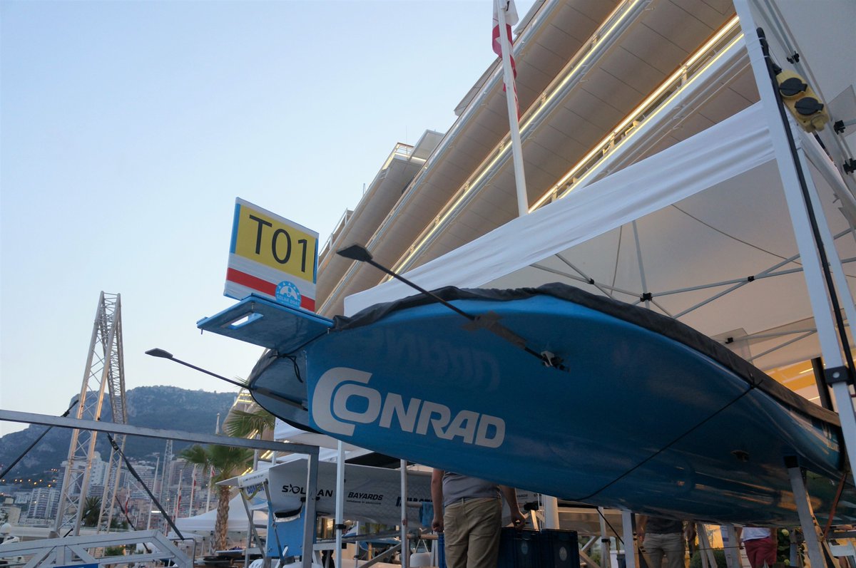 This afternoon, we safely arrived in #Monaco! First there will be a technical inspection tomorrow. On Friday and Saturday the three races of the world championship are held: the endurance, the speed record and a one-to-one slalom! #solarboat #RenewableEnergy #Twente