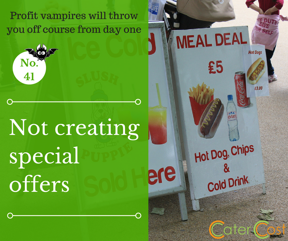 Not every Wednesday is going to have England in the #WorldCup finals so make the most of special offers during your usual quiet times to draw people in! You can find more #ProfitVampires in my book here ow.ly/RuyW30kUbYY #restaurantowner #publican #cafeowner