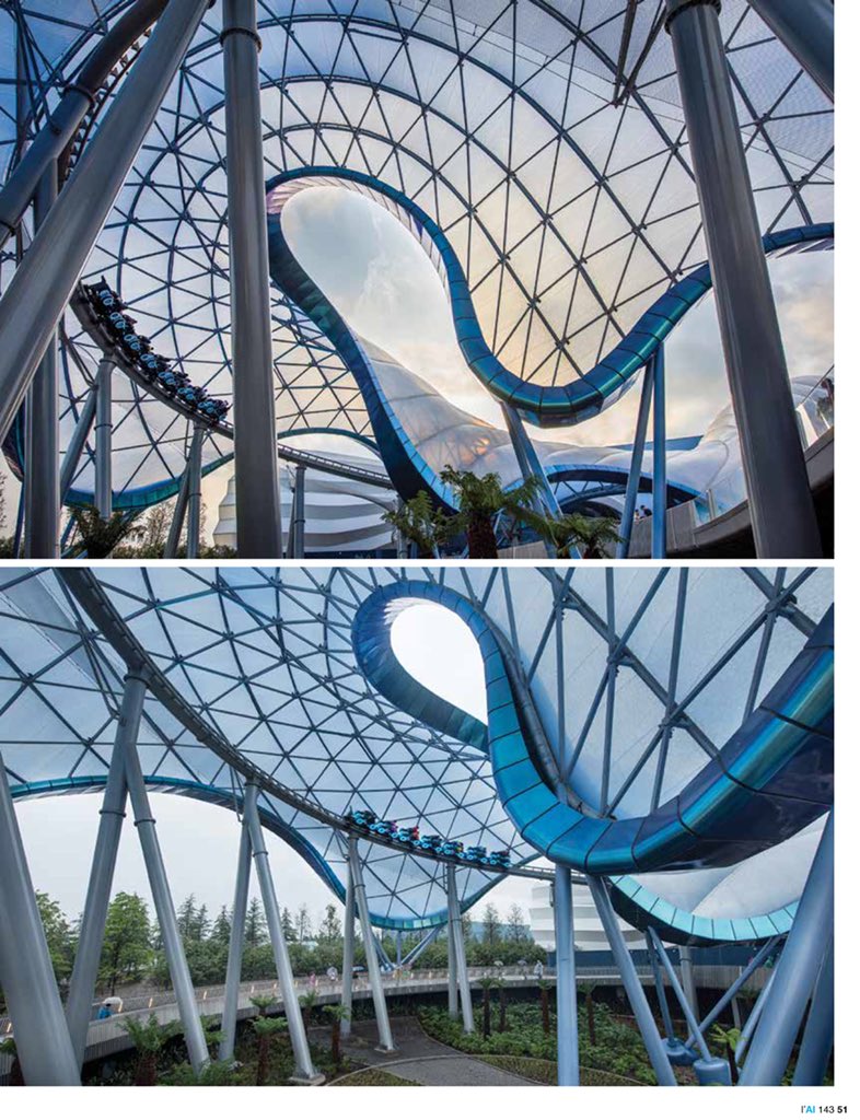 GrimshawArch's tweet photo. Thank you @larca_int for the fantastic spread in this month’s issue No 143 on our Shanghai Disney Resort Tomorrowland - great shots of the ETFE canopy by #stefenchow #shanghai #disney #resort #Tomorrowland https://t.co/1IzhqE1CoM