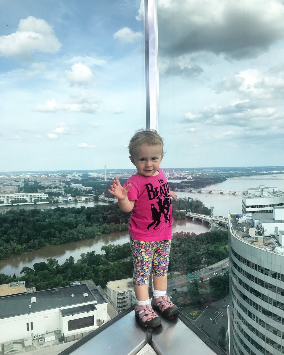 DCUrbanDad's tweet photo. Summers melt my love affair with the Washington, D.C. area into a love-hate relationship. That’s why on muggy days, Addy and I are exploring DC from the inside. First stop, the Observation Deck at the CEB Tower. New blog—> https://t.co/daf3l8c6hL. #mydccool #dadlife https://t.co/0alleHAI2H
