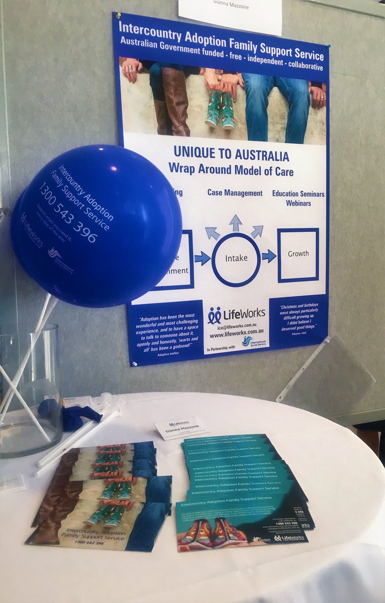 relationshipAU's tweet photo. LifeWorks showcasing the extensive work done to support families through intercountry adoption together with International Social Service Australia in #Montreal at #AdoptionConference #ICAR6 #adoptionaustralia https://t.co/JZ4i0VI0nf