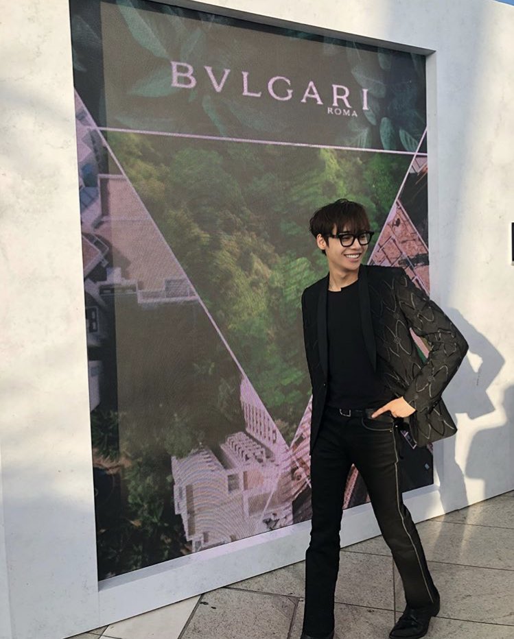 JEWON1GALLERY's tweet photo. [IG] 180712  ONE - BVLGARI men’s fragrance launch in London 

📸: _rooooooong’s IG 
#ONE #JAEWON #원 #정제원 https://t.co/FvpUOayc56