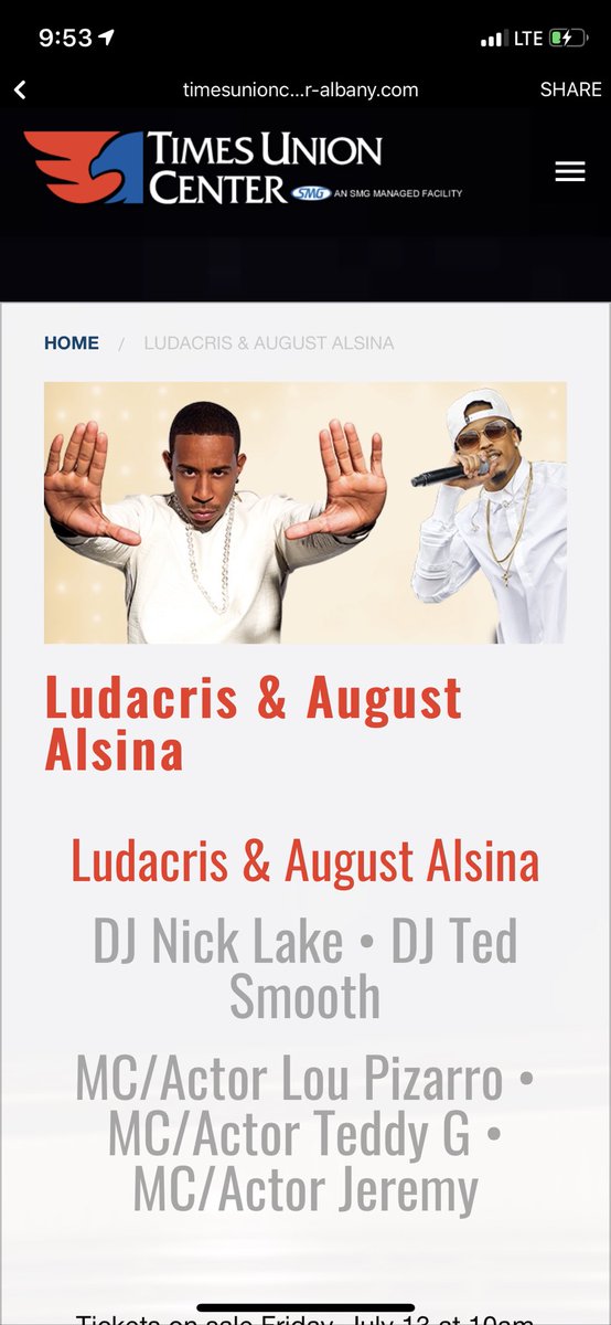 My TV Show #buildongforthestars is bringing <a href="/Ludacris/">Ludacris</a> to #Albany  Pre-Sale Tickets Available Friday 🙌🏼 LUUUUDAAAAAAAA