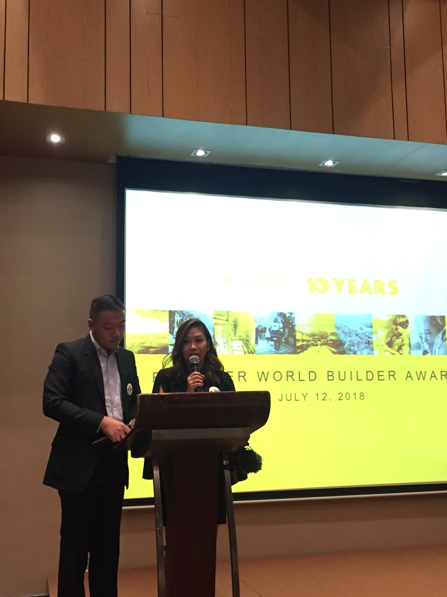 SunLifePH's tweet photo. @sparkprojectHQ founder Patch Dulay and Sun Life Foundation Executive Director Tin Millete shared the rewarding journey of the #BrighterWorldBuilder Challenge, where 10 projects will each receive a one-year grant. #sunlifeph https://t.co/zJy8G3x5HV