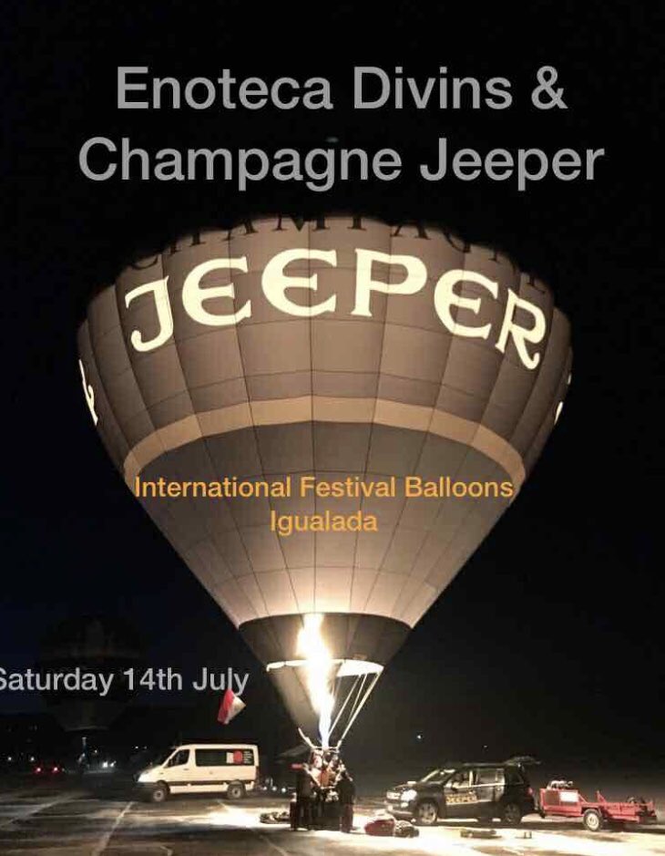 Dissabte 14 juliol 13:30 h. a l’Aerodrom d’Igualada Enoteca #Divins oferirà un tast del #Champagne de moda al mon , <a href="/ChampagneJeeper/">Champagne Jeeper</a> 
Distribucions Divins, un estil de beure! 😜🥂🍾
#Balloon #Igualada #champagnelovers #winelovers #Martorell