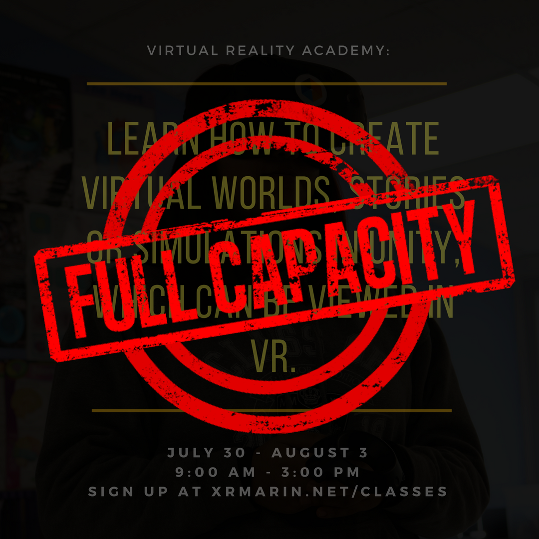 xrlearn's tweet photo. These are the two classes still available that are going to be held in XR Marin soon for FREE!! The Virtual Reality class is full so you can only sign up for the waiting list. As for the other ones, make sure to sign up before we run out of space!!! https://t.co/hLWwlHat6X