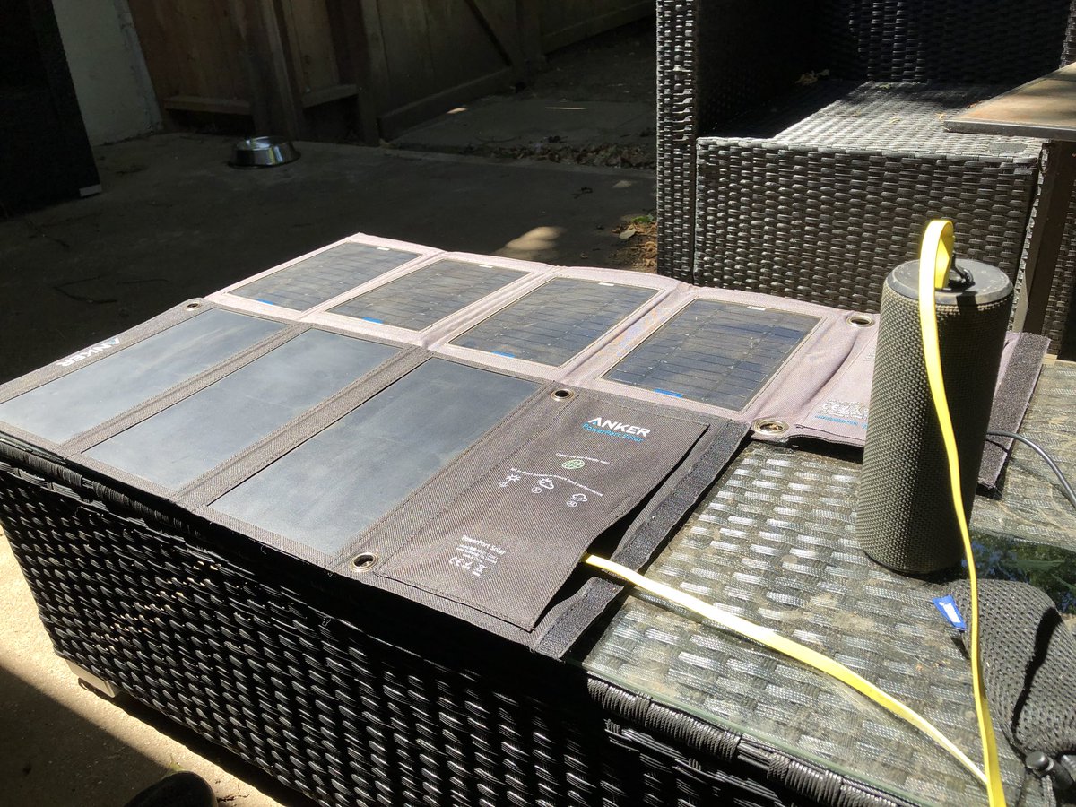 Can always rely on good ol solar power to charge my electric devices.