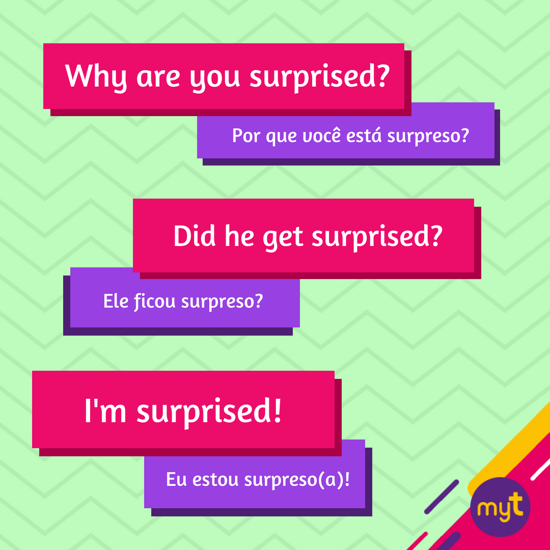 mytargetidiomas's tweet photo. A palavra "surprised" significa "supreso(a)". Que tal aprender a falar algumas frases com essa palavra? 😉
#dicasmyt #dicasingles #englishtips #surprised https://t.co/l8uK3QmrRn