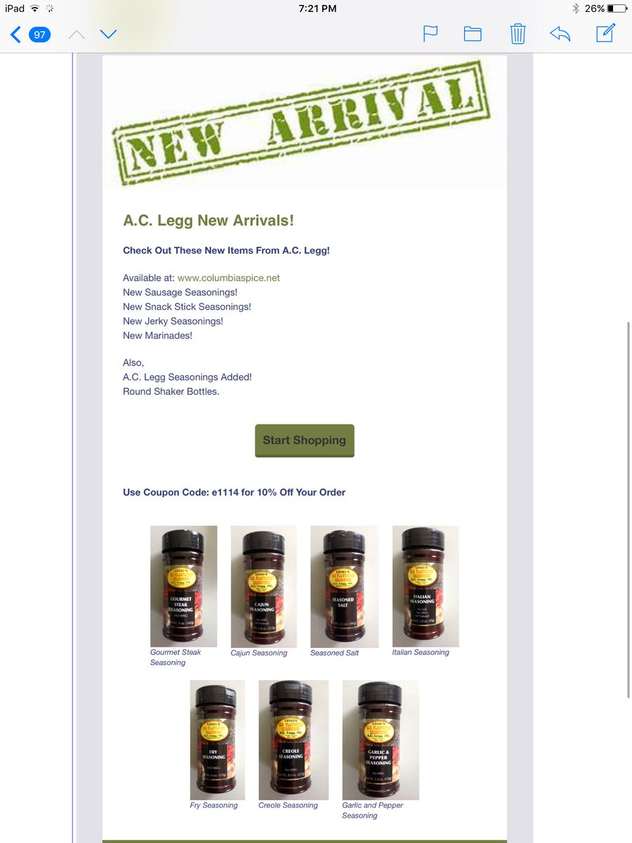 New Items From A.C. Legg Old Plantation - columbiaspice.net  #sausage #marinade #bbq #bacon #jerky #meat #pork #spice #seasoning #