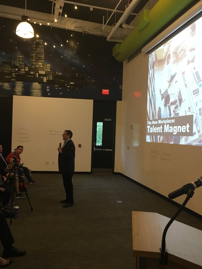 Tonight <a href="/buildingengines/">Building Engines</a> here with a pitch that helps property owners &amp; managers transform commercial properties into “talent magnets” #MIN112