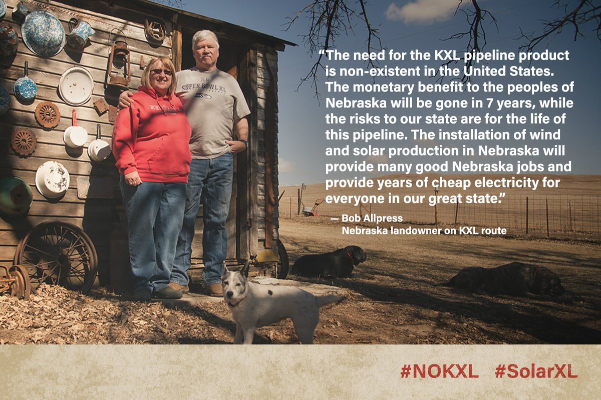 BoldNebraska's tweet photo. Unfortunately, due to rain and thunderstorms in the forecast for Friday, we must postpone #SolarXL install No. 3 on the Allpress family's land inside #KeystoneXL route. Stay tuned for new install date in August! https://t.co/N50Cuimqgo #NoKXL #WaterIsLife #solar @janekleeb https://t.co/5tkRIX6bBA