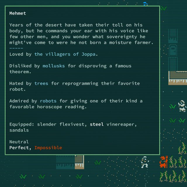 ptychomancer's tweet photo. psst
CAVES OF QUD is now available on itch and GOG
https://t.co/Zm9kFGjJWC
https://t.co/Hlom7UsPcB

for you if you're into
✅sentient plants
✅unabashedly purple prose 
✅imagining how far-future cultures might make trellises from the bones of the civilizations that preceded them https://t.co/V3pcNoDei9
