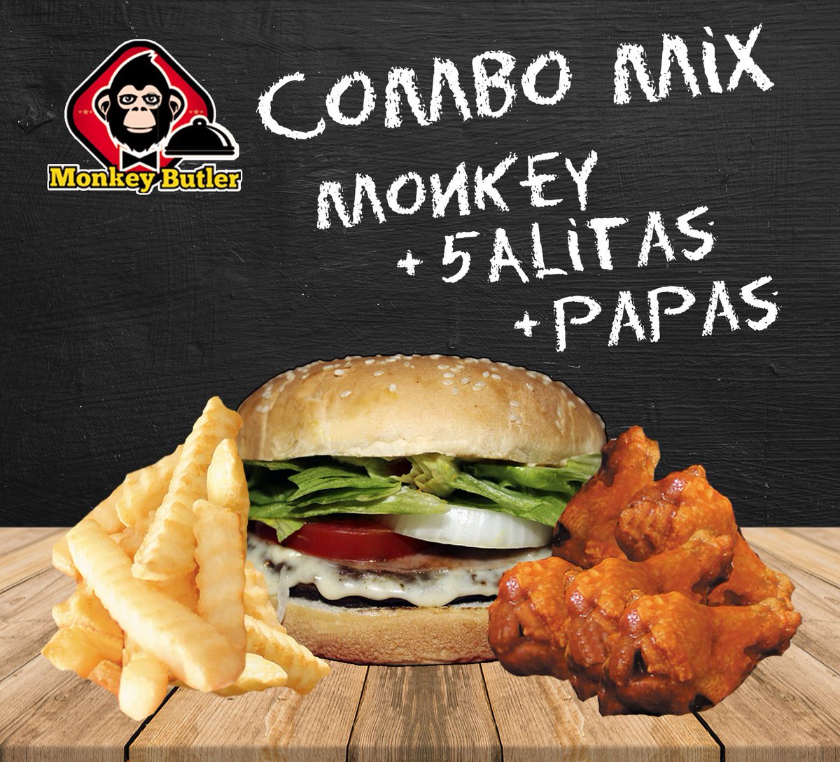 MonkeyButlerMty's tweet photo. Ven este Miércoles a disfrutar de tu platillo favorito .... pide a domicilio vía telefónica o también nos pues encontrar en app Sin Delantal
No cocines déjate consentir por tu Mayordomo #MonkeyButler #TuMayordomo #SinDelantal🐵🍗🍟🍔🥗 https://t.co/7OFcMWELY8