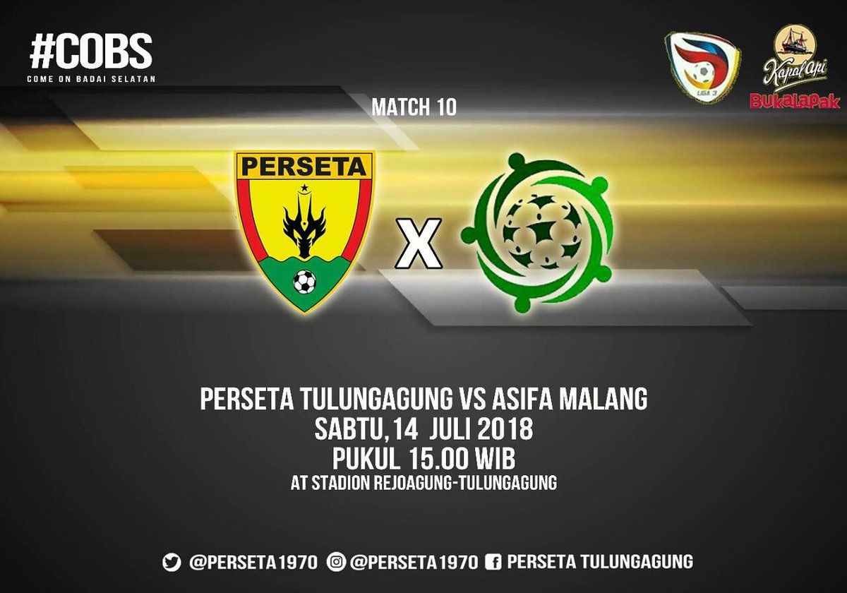 PERSETA1970's tweet photo. COME ON BADAI SELATAN
PERSETA vs ASIFA MALANG
Sabtu, 14 Juli 2018
Pukul 15.00 WIB
At Stadion Rejoagung Tulungagung
Tiket masuk : Ekonomi 10 ribu, VIP 15 Ribu.
#Perseta #Tulungagung #Bangkit #Lasbas #Saguru #KIT48ISA https://t.co/tgTexn9r5O