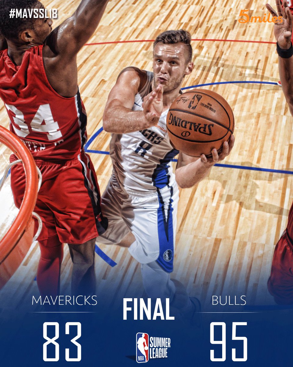 dallasmavs's tweet photo. Mavs fall to the Bulls 95-83 as @bigrussia5 ends with a double-double 14pts and 10rebs. #MavsSL18 https://t.co/R3o0Zi28L0
