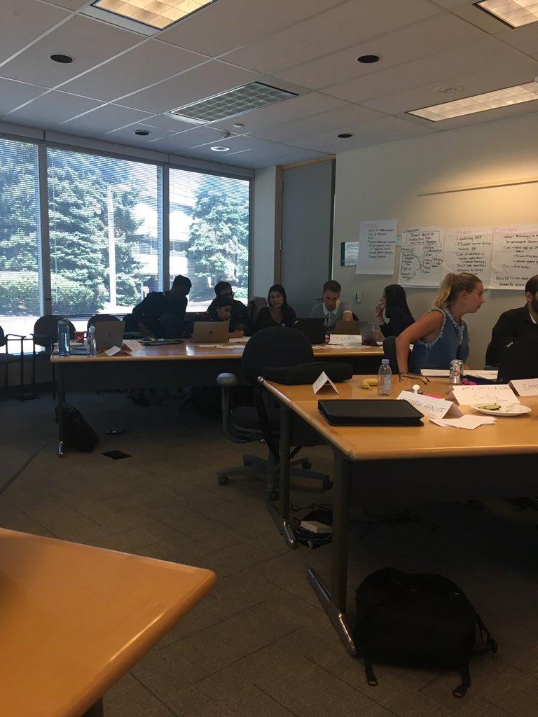 HilaryMcVey's tweet photo. Amazing day 1 in the books for Issue Based Consulting. These consulting teams worked hard!!#gbscanada #cbd @IBMCanada  @deanlinzel https://t.co/2lUJPzxx29