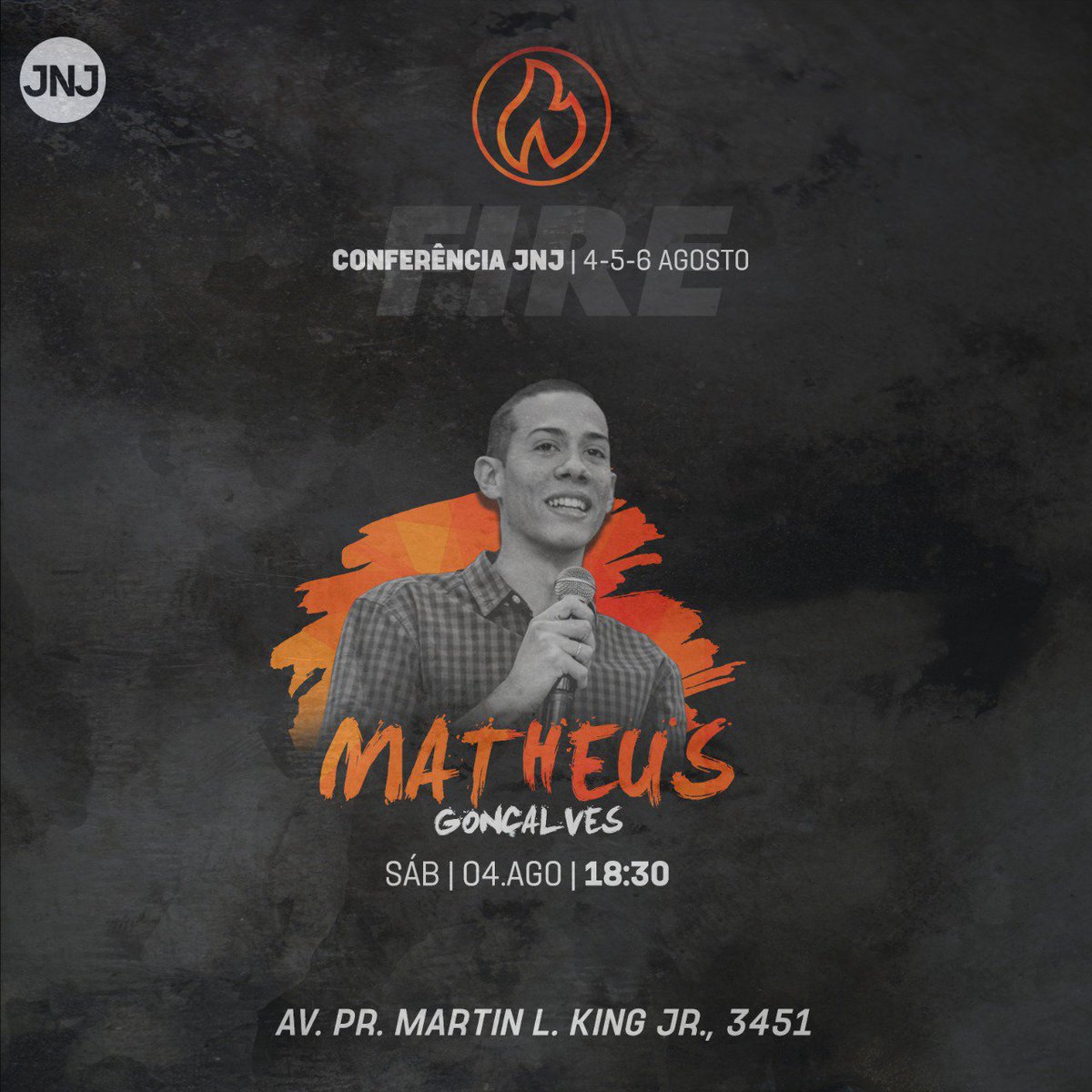 conectadosnj's tweet photo. Está chegando a hora da nossa Conferência! Está chegando a hora de incendiar a nossa geração!

Matheus Gonçalves estará ministrando no primeiro dia, e temos certeza que será #Fire! 

#VemPraJerusalem
#VemPraConferencia
#VemPraFire 🔥 https://t.co/iuJLASi7Gj