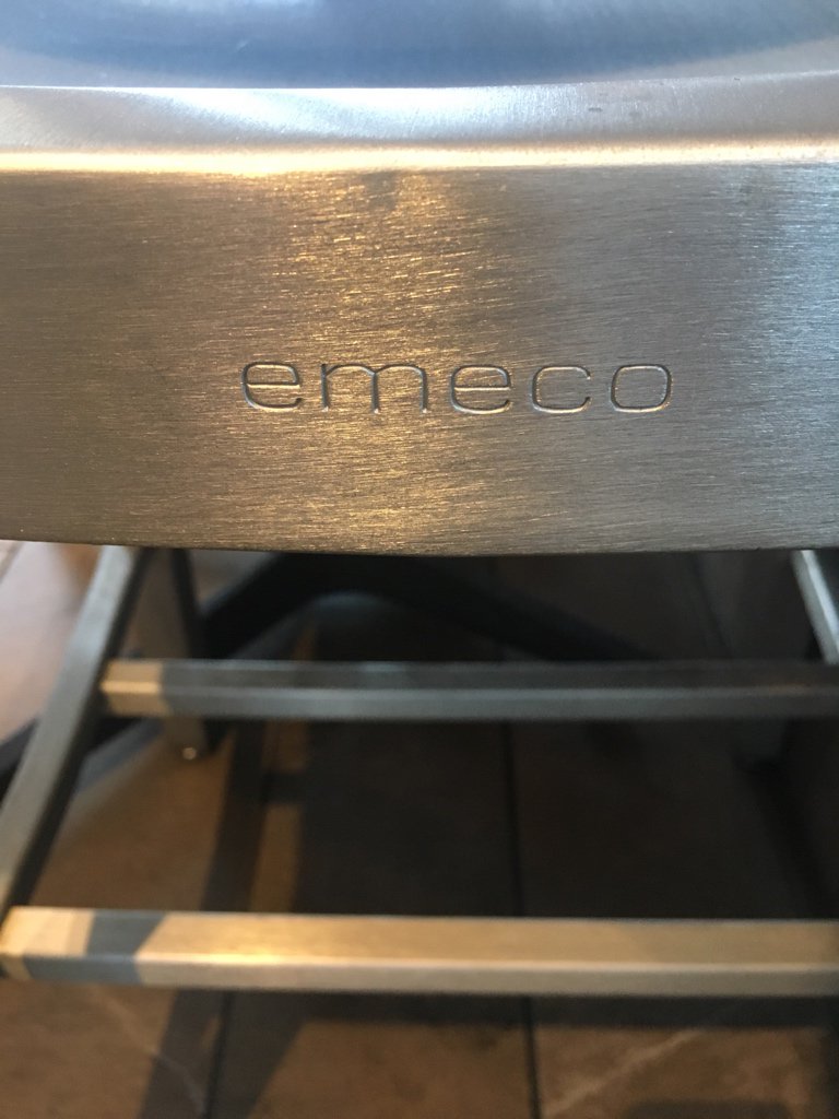 After weeks of seeing knock off <a href="/Emecochairs/">Emeco</a> (including the one in my house) - I found the mother lode.  @Raising_Canes has an entire dining room of Emeco navy chairs (including the super cool version made from 111 recycled bottles).  #99pi <a href="/romanmars/">Roman Mars</a>