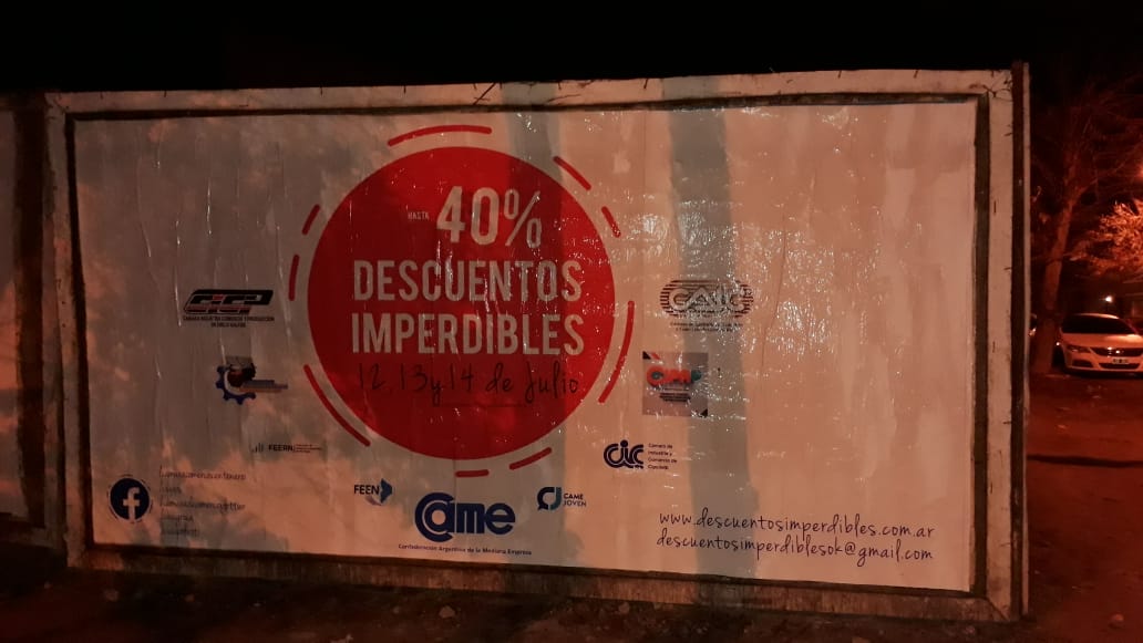 Mañana es el gran dia...comienza el evento de Descuentos imperdibles..!!! Preparados, en sus marcas, listos......YA!!!!!
<a href="/FeenNeuquen/">FEEN NEUQUÉN</a> <a href="/feernrionegro/">FEERN</a> <a href="/redcame/">CAME</a> <a href="/camejoven/">CAME Joven</a> <a href="/ComercioCAME/">CAME - Comercio y Servicios</a>