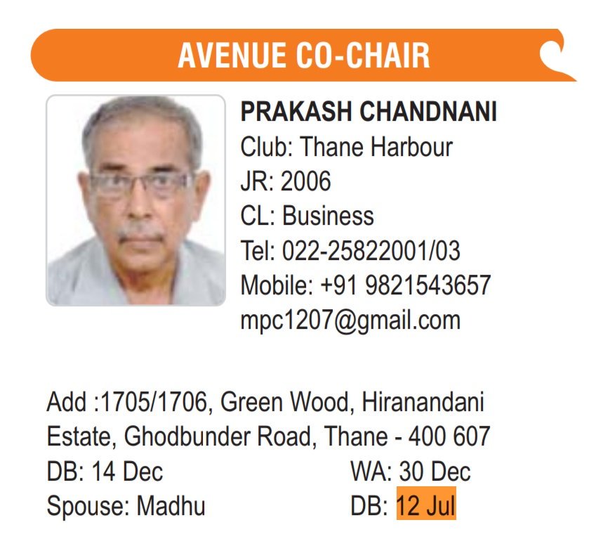 PerfectRotary's tweet image. 12/7, Gm Thursday. Bday wishes to Pres Vijay Kewalramani-Thane Harbour, Spouse Madhu of AvCC Prakash Chandnani -Thane Harbour,Spouse Prachi of Member Dist Steward Comments, Mahesh Madkholkar-Thane Hills &amp;amp; W/Ann wishes to AvCC Dr.Ramakant &amp;amp; Raksha Acharya from Bhiwandi Central.