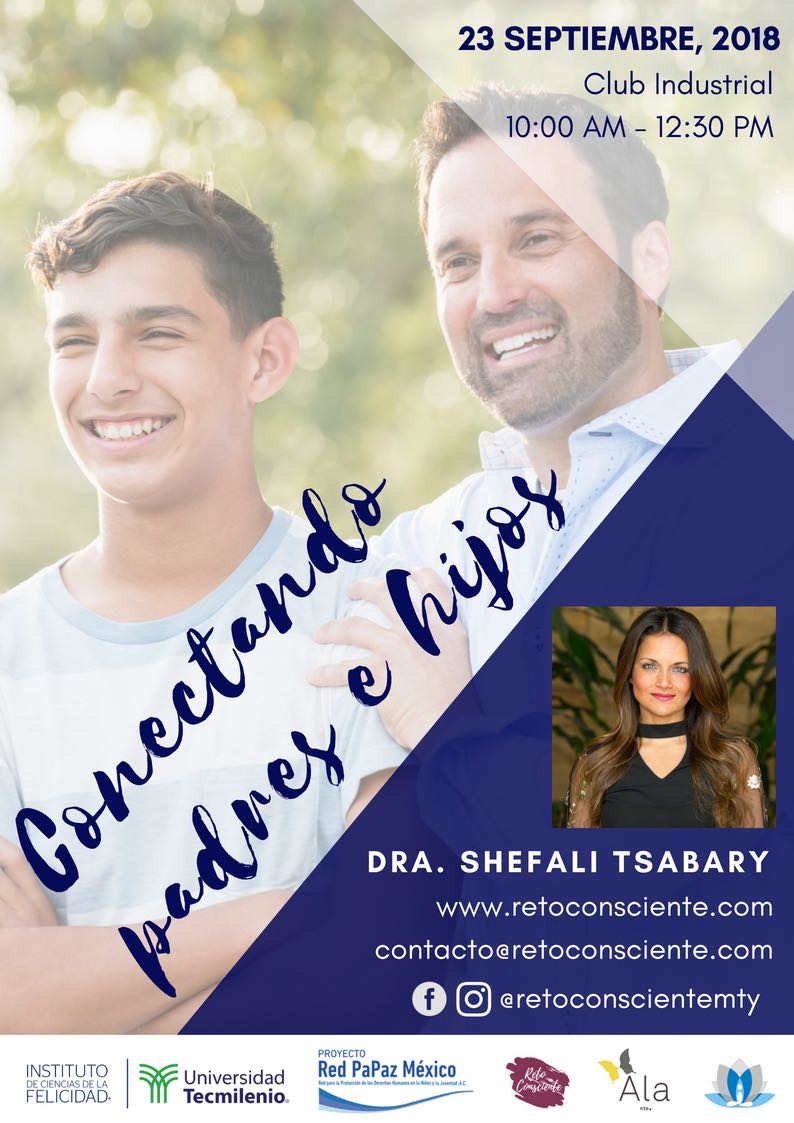 drshefalimexico's tweet photo. Comparte la consciencia en #RetoConsciente.
- Conectando padres e hijos -
de la mano de @DrShefali en Monterrey.
Fecha: este 23 de septiembre en el Club Industrial.
Una nueva forma de relacionarte con tu hijo sin miedo ni ansiedad.
¡Acepta el reto! https://t.co/3vYpx12omz https://t.co/tkFoivrcWQ