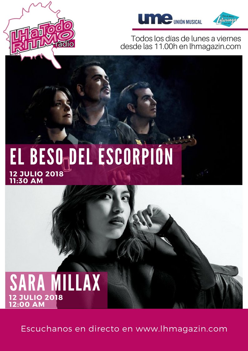 Hoy nos visita <a href="/BesoEscorpion/">El Beso del Escorpión</a> y <a href="/SaraMillax/">Sara Millax</a> , estrenamos lo nuevo de 
<a href="/Elena__Salguero/">ELENA SALGUERO</a>, recordamos a Chuck Loeb en el dia de su cumpleaños y mucho  más desde las 11.00h en directo. Óyenos en el siguiente enlace: bit.ly/2mD33Pv