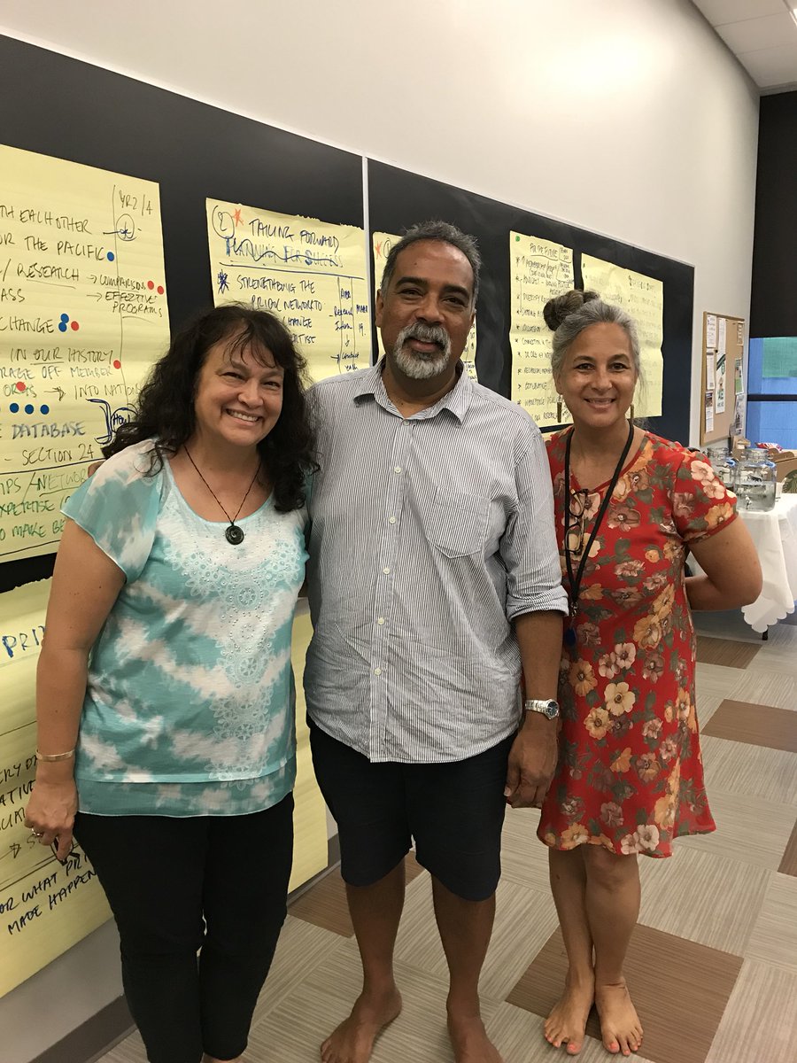 RMokak's tweet photo. Wonderful to be with these amazing Hawaiian leaders - #PRIDoC2018 Chair Dee-Ann Carpenter, Martina Kamaka and Kim Birnie. As in Australia, #BecauseOfHerWeCan Privilege to facilitate today’s strategy workshop for PRIDoC Council. @AIDAAustralia @LowitjaInstitut https://t.co/bWe18NpjE4
