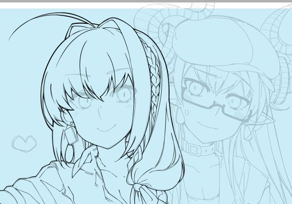まだ途中だけど割と可愛く描けてる気がするのん 