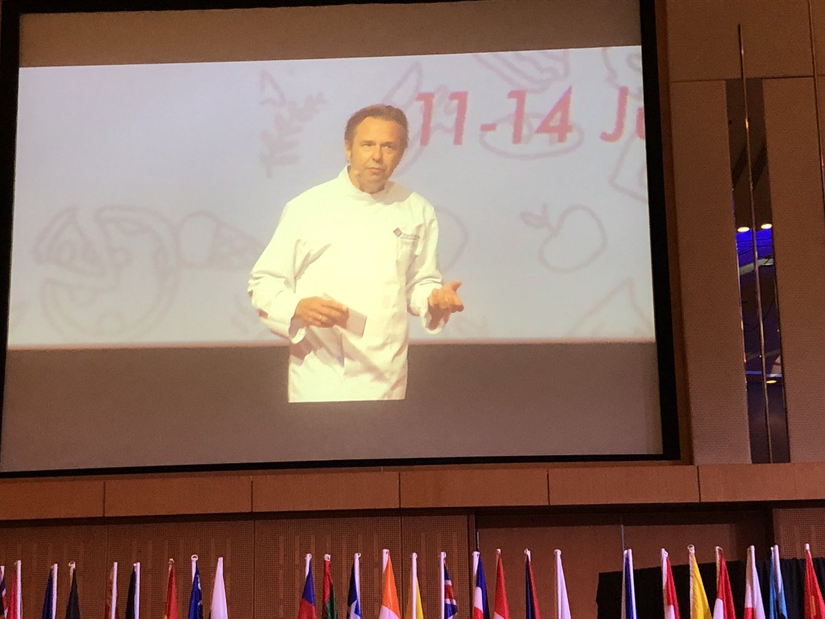 RobertMelaard's tweet photo. #vandriegroup on stage @WACSworldchefs 2018 in Kuala Lumpur! Great performance @patriciavankrieken en @EdgarBuhrs https://t.co/QkyNG6rUjX