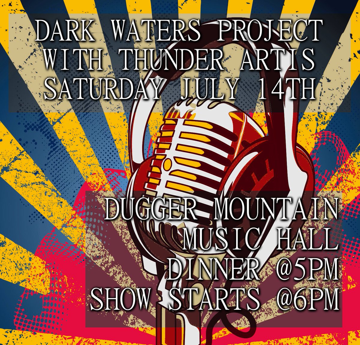 Hey y'all! We're back at the Dugger Mountain Music Hall in Piedmont, #Alabama this Saturday July 14th. Come on out and chill with us this weekend. We're playing with our awesome friend Thunder Artis!