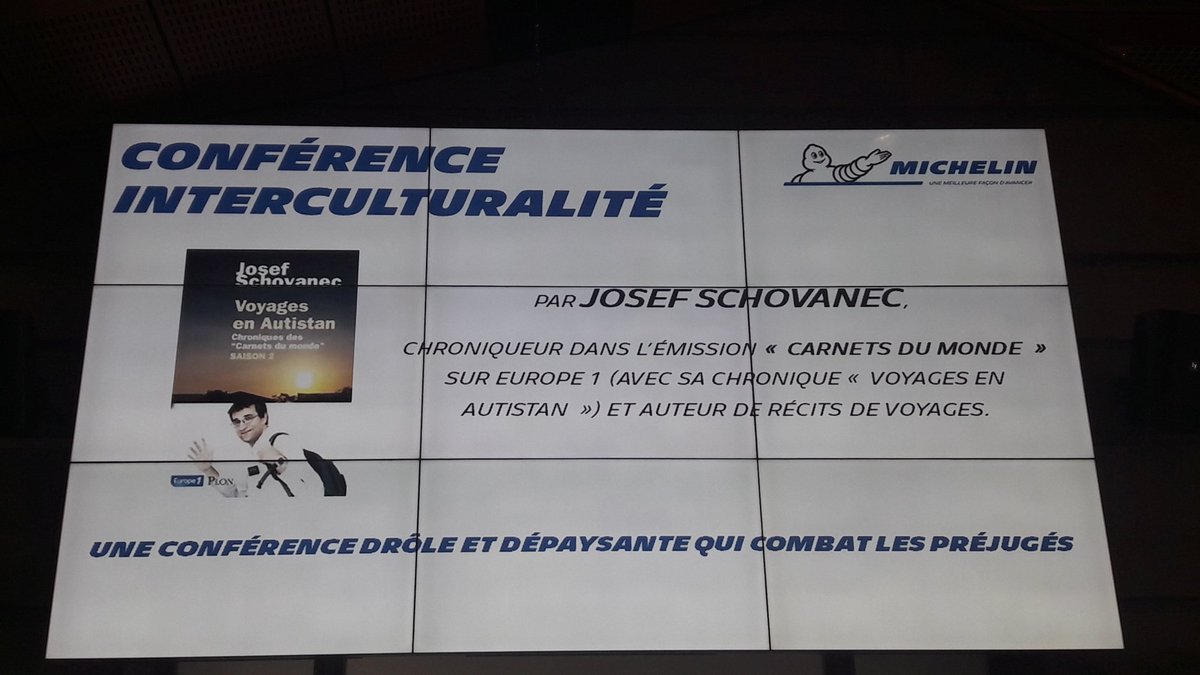 sylviejosse1's tweet photo. Impatiente d'assister à la conférence de Josef @schovanecj sur interculturalité ce midi chez #michelin #autiste @Agefiph_ @f_chapel https://t.co/amlRfCbwhI
