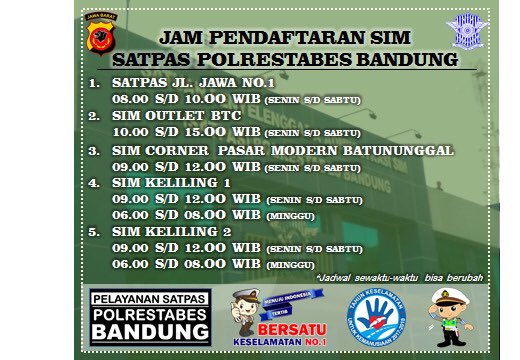 Satpas Polrestabes Bandung tweet media