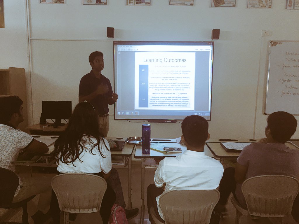 IraGhosh's tweet photo. Such an emotional & proud moment to have an IBDP alumni come back & conduct the CAS orientation for the new students. #IBDP @iborganization #IBDPCAS #CAS #globalcitizen #lifelonglearner @Victoriouskidss https://t.co/BB6HVRHre8