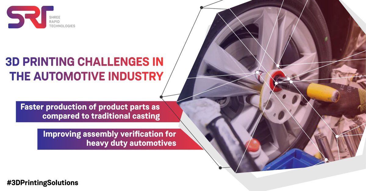 ShreeRapidTech's tweet image. With Shree Rapid Technologies’ 3D printing solutions, you can apply Direct Metal Printing (DMP) to produce parts quicker and MultiJet Printing to get ahead of critical clearances in assembled vehicles.
#3DPrintingSolutions #3DPrinting #DMP #MultiJet #3DProduction