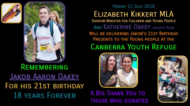 JakobsVoice's tweet photo. Tomorrow, we are able to gift the kids across 2 #Youth Refuges in #Canberra with the gifts Jakob should have been receiving for his 21st had the @actgovernment not failed him so astoundingly after so many warnings 2 uphold duty of care. @EKikkertMLA will be joining #JakobsVoice https://t.co/fjkCdkw6Fe