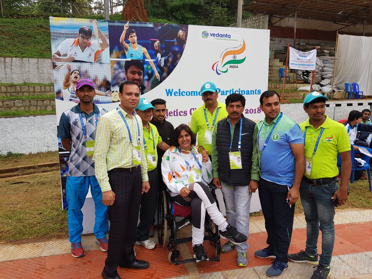 DeepaAthlete's tweet photo. Back from #ParaAsianGames #FinalTrials at #IPC certified #IndianOpenParaAthleticsMeet2018 won two #GoldMedals season best in #javelin, #personalbest in #duscus giving #AsianRankingOne n #AsiaRankingTwo respectively. trainers coach #Tops thank u @Media_SAI @IndiaSports #PCI https://t.co/S3SKxb6szw