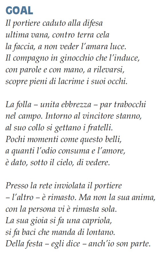 Rossella Tercatin Mondiali Consigli Di Lettura Per Un Giorno Senza Partite Poesie Sul Calcio Di Umberto Saba Via Paginebraiche T Co Kjz0k0fvvd T Co L0ss7dtiyj