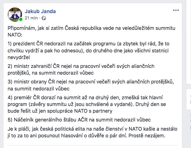 A takto pan <a href="/AndrejBabis/">Andrej Babiš</a> a <a href="/jhamacek/">Jan Hamáček</a> "makají" na naší euroatlantické vazbě: