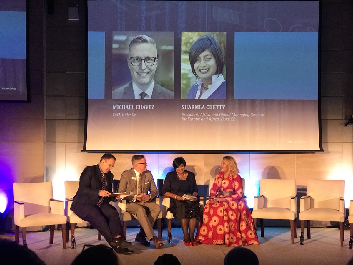 Going to be an awesome day @ the Davos of Human Capital. I am going to be like a sponge in a champagne bath today #DukeCEAfrica