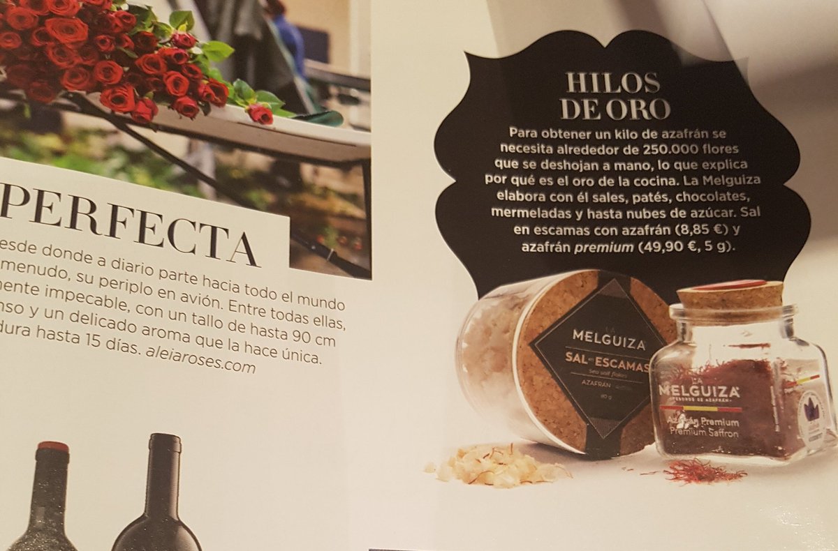lamelguiza's tweet image. Y seguimos con nuevas noticias @lamelguiza en la revista @harpersbazaarES #azafrán #azafrandelamancha #salconazafrán