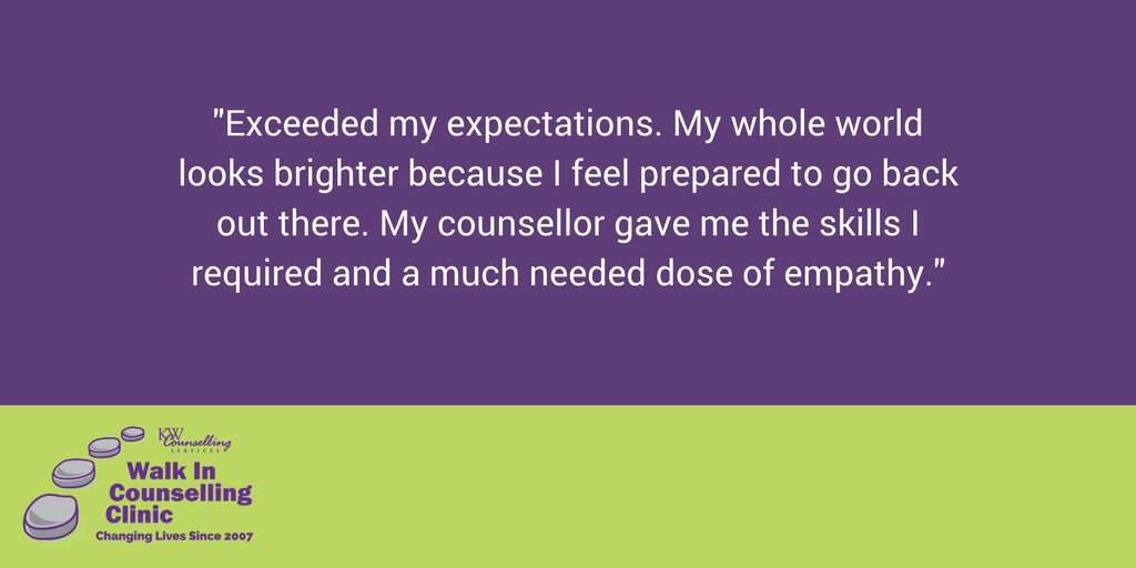 kwcounselling's tweet photo. Our Walk In Counselling Clinic is open today from 12-6pm. 

"Exceeded my expectations. My whole world looks brighter because I feel prepared to go back out there. My counsellor gave me the skills I required and a much needed dose of empathy."

https://t.co/amjgloLoMR https://t.co/4ggg9pd1ES