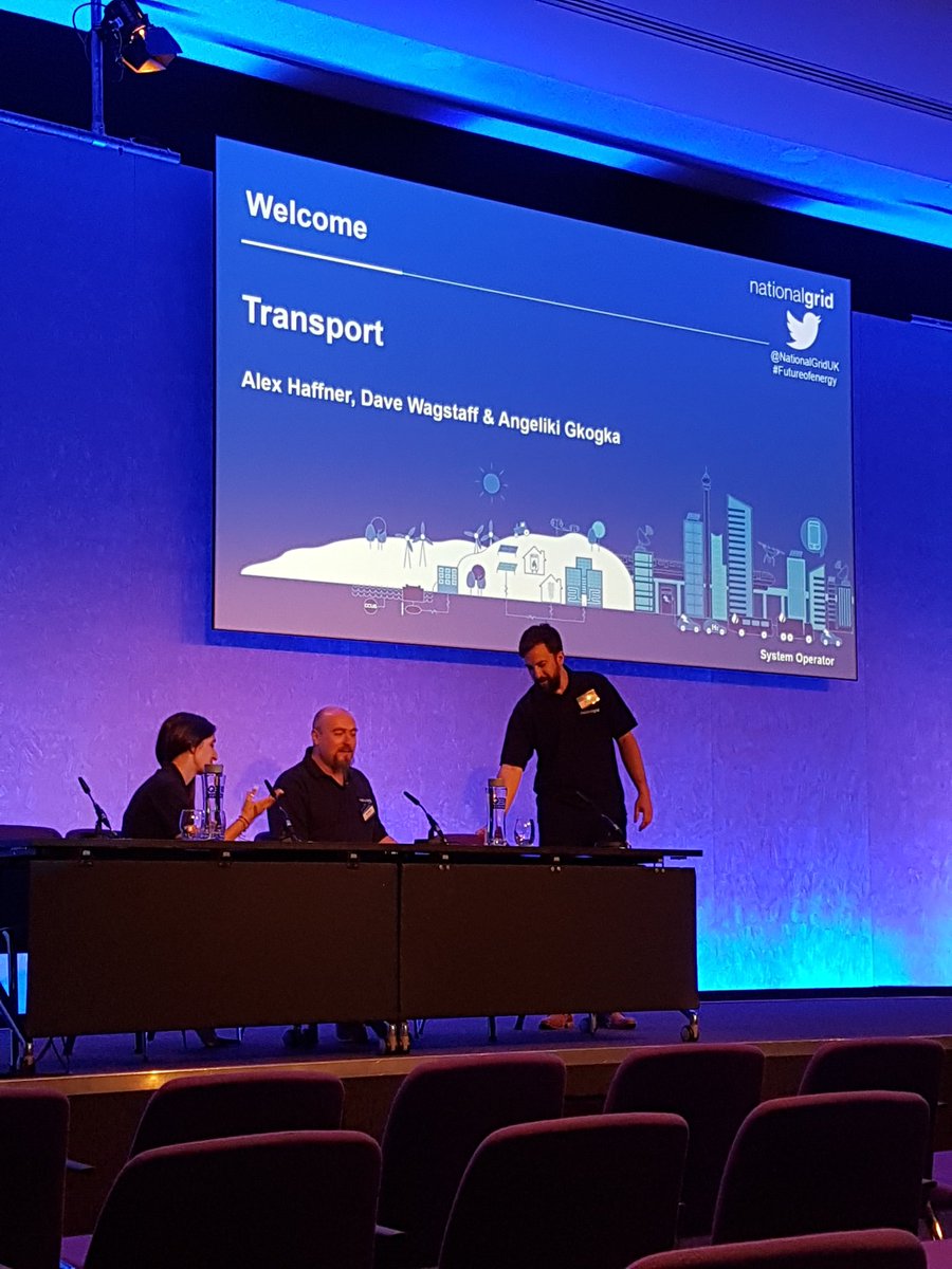 Next up is the Future energy scenarios transport Q&amp;A, expecting insight into how transport has played a part in the scenario development. #FES2018 #EV #NationalGrid