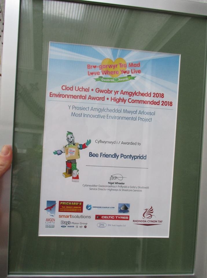 It was humbling to be shortlisted for RCT's Love Where you Live awards.